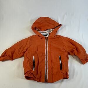 Baby Headquarters Jacket Toddler 18M Orange Hooded Zip Coat